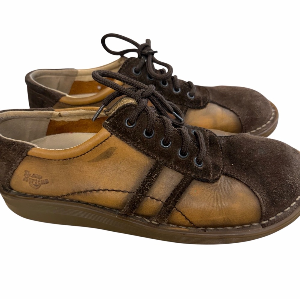DR. MARTENS Made in England Two-Tone Leather Suede Oxford Shoes Size 8